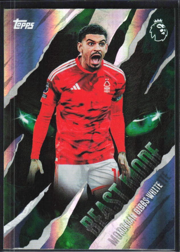 2026-27 Topps Premier League Morgan Gibbs-White Beast Mode #BM22 – framsida