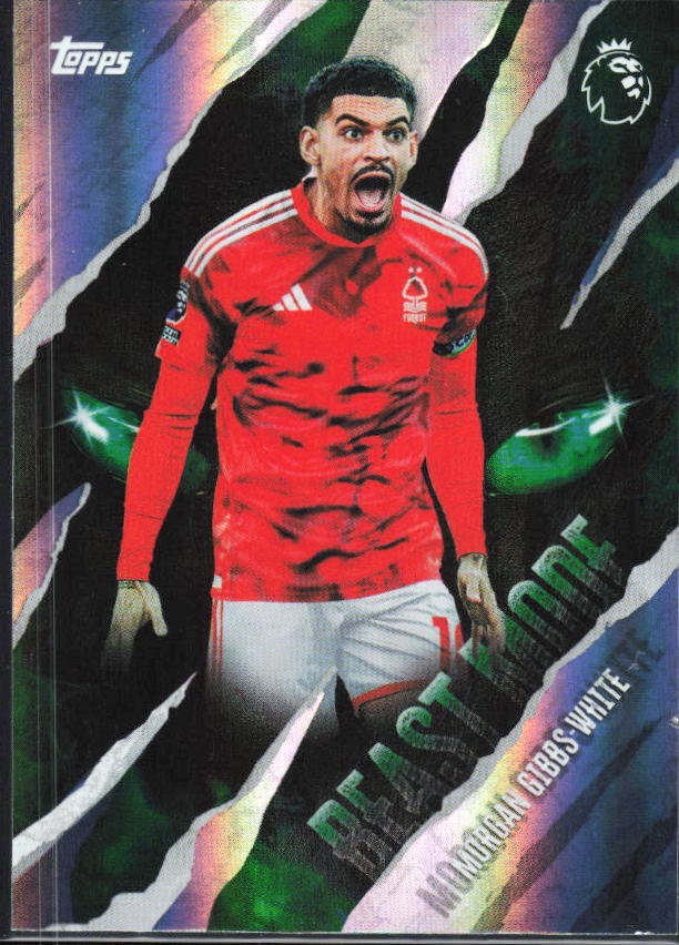 2026-27 Topps Premier League Morgan Gibbs-White Beast Mode #BM22 – framsida