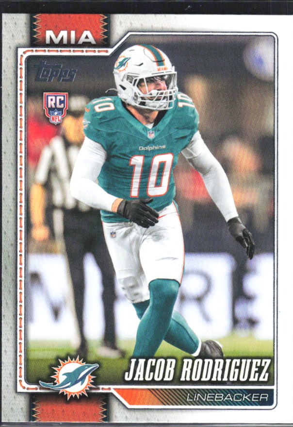2026 Topps Flagship Football Jacob Rodriguez RC #378 – framsida