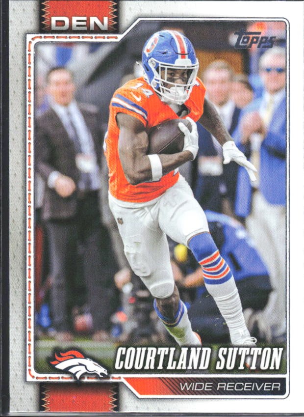 2026 Topps Flagship Football Courtland Sutton #62 – framsida