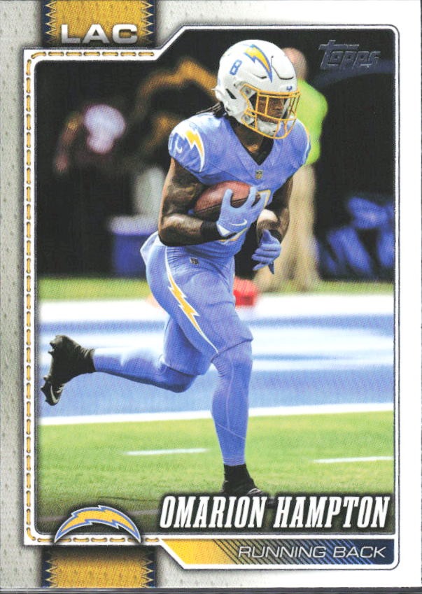 2026 Topps Flagship Football Omarion Hampton #107 – framsida
