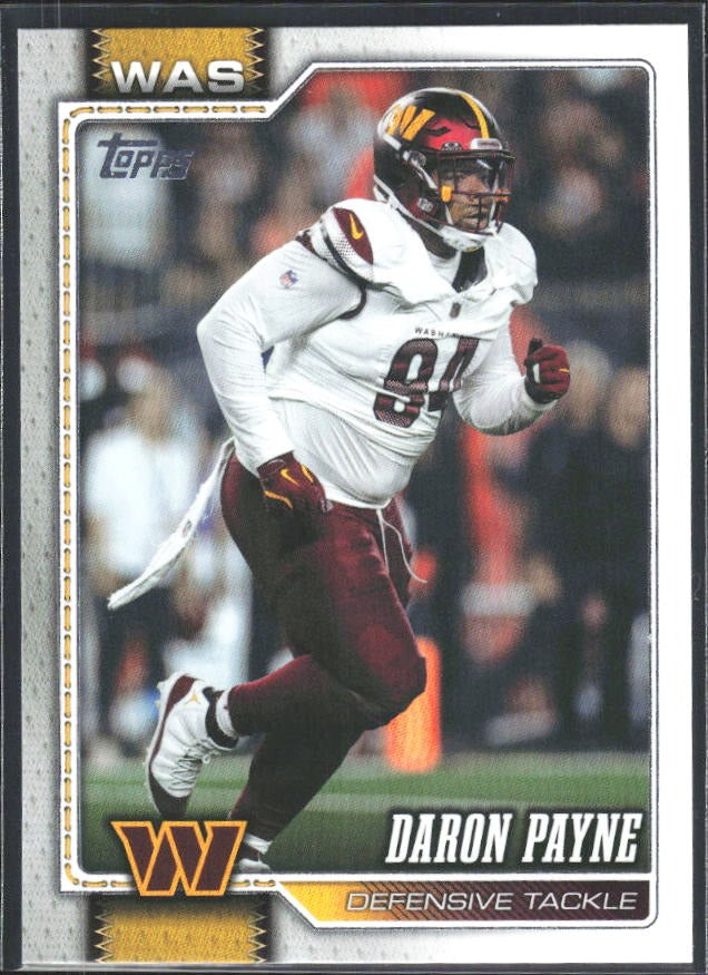 2026 Topps Flagship Football Daron Payne #258 – framsida