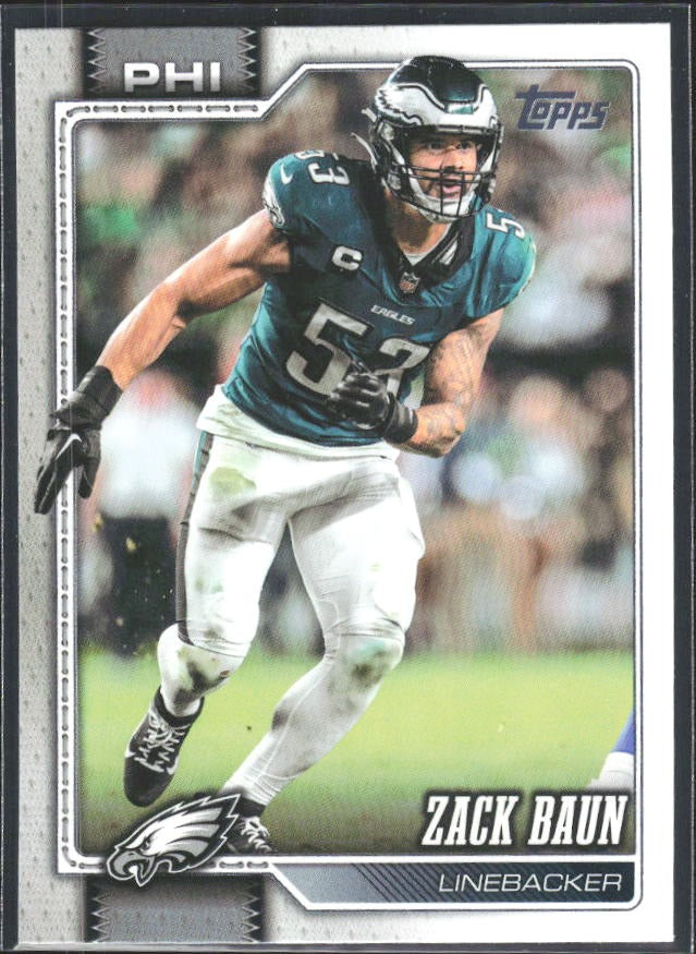 2026 Topps Flagship Football Zack Baun #251 – framsida