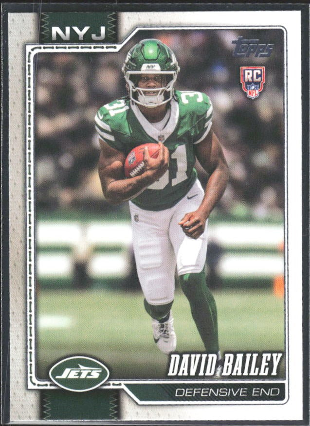 2026 Topps Flagship Football David Bailey RC #343 – framsida