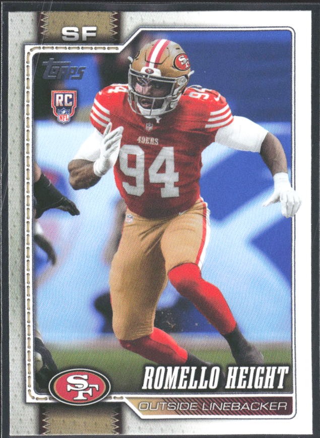 2026 Topps Flagship Football Romello Height RC #358 – framsida