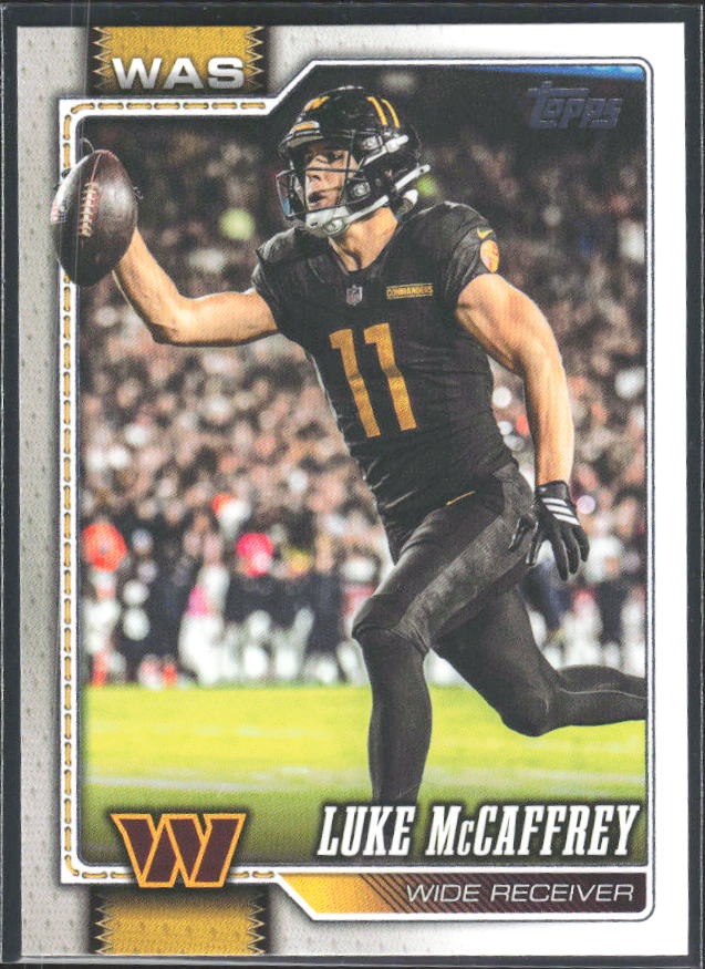 2026 Topps Flagship Football Luke McCaffrey #198 – framsida
