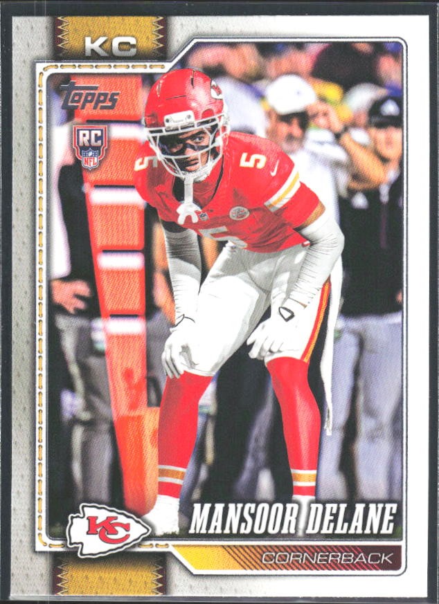 2026 Topps Flagship Football Mansoor Delane RC #348 – framsida