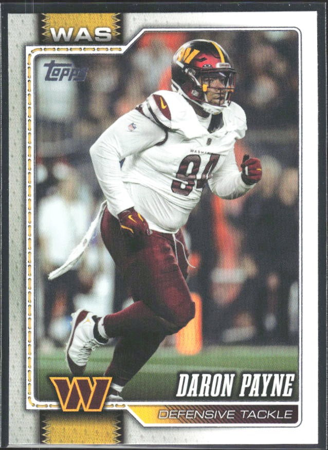 2026 Topps Flagship Football Daron Payne #258 – framsida