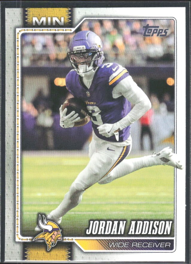 2026 Topps Flagship Football Jordan Addison #132 – framsida