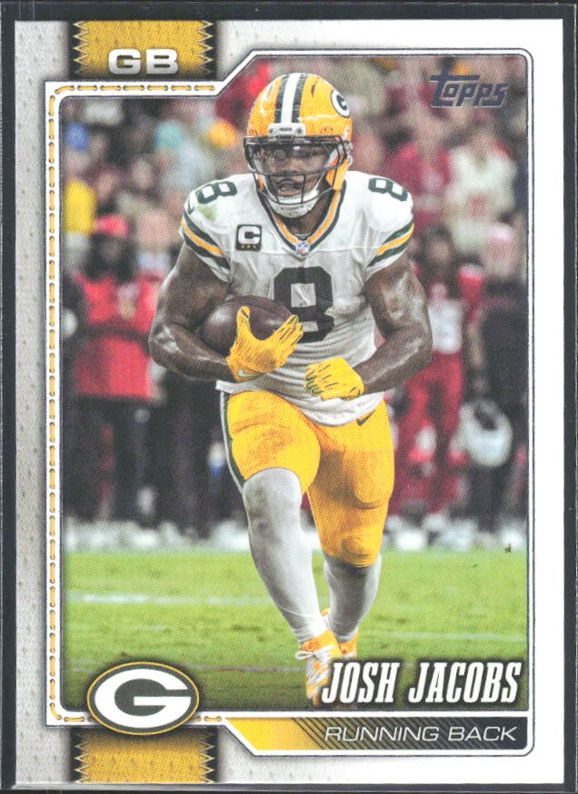 2026 Topps Flagship Football Josh Jacobs #77 – framsida