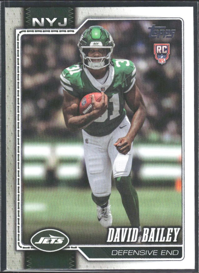 2026 Topps Flagship Football David Bailey RC #343 – framsida