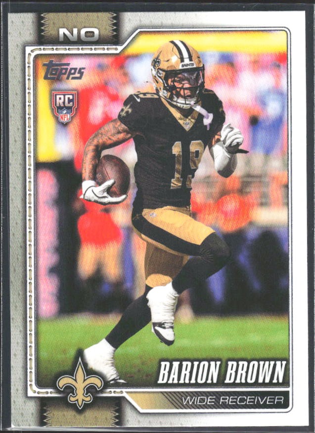 2026 Topps Flagship Football Barion Brown RC #386 – framsida