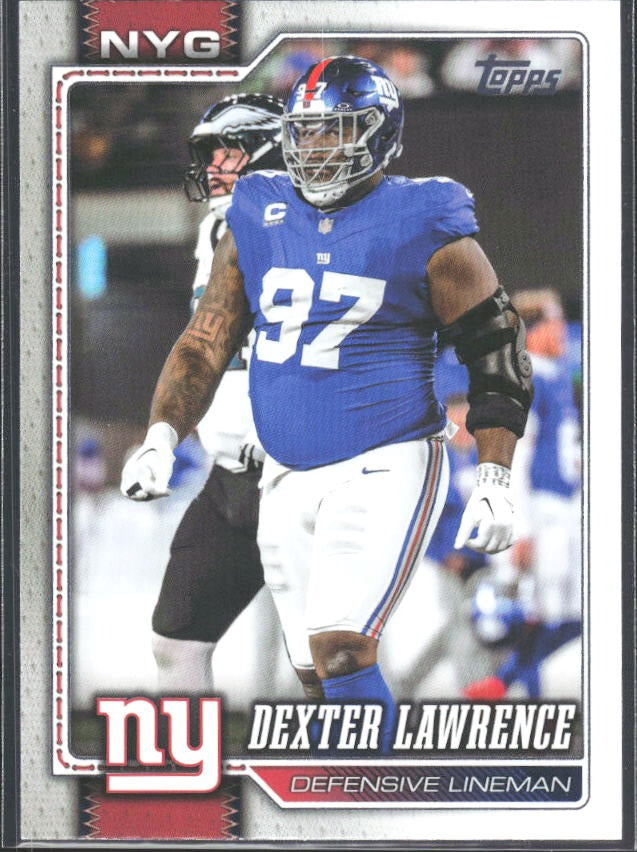 2026 Topps Flagship Football Dexter Lawrence #155 – framsida