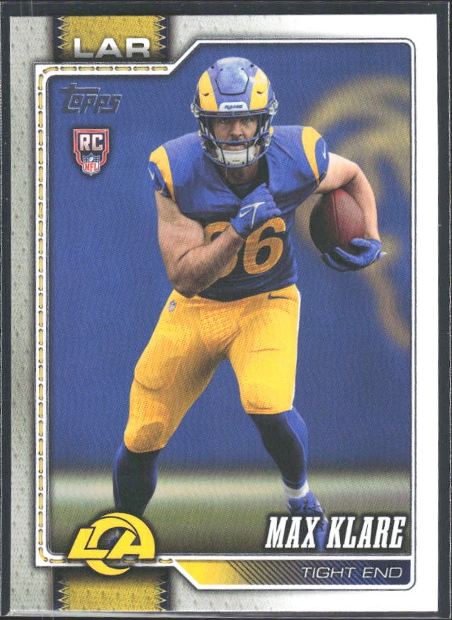 2026 Topps Flagship Football Max Klare RC #340 – framsida