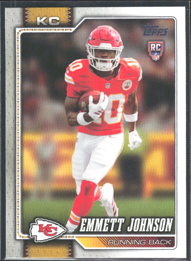 2026 Topps Flagship Football Emmett Johnson RC #313 – framsida