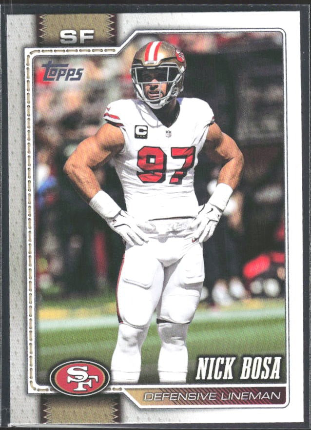2026 Topps Flagship Football Nick Bosa #143 – framsida