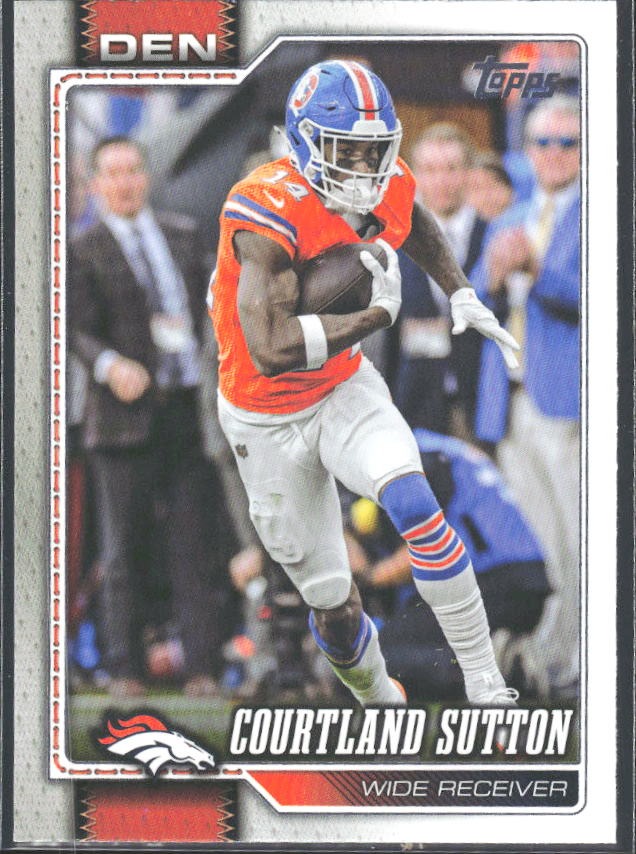 2026 Topps Flagship Football Courtland Sutton #62 – framsida