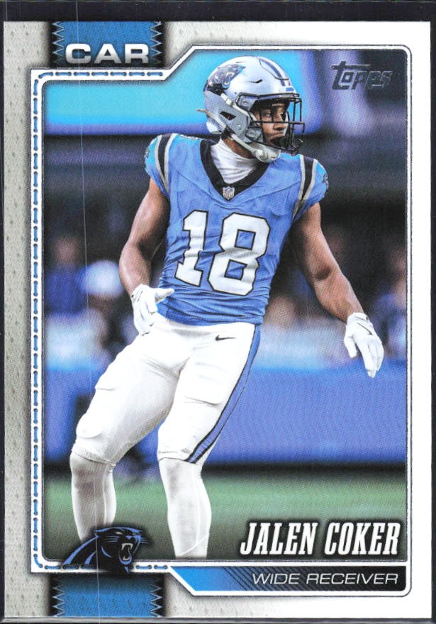 2026 Topps Flagship Football Jalen Coker #210 – framsida