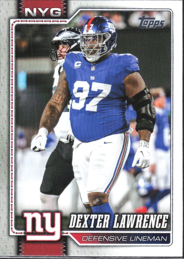 2026 Topps Flagship Football Dexter Lawrence #155 – framsida