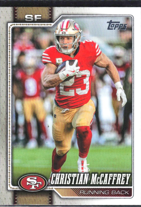 2026 Topps Flagship Football Christian McCaffrey #186 – framsida