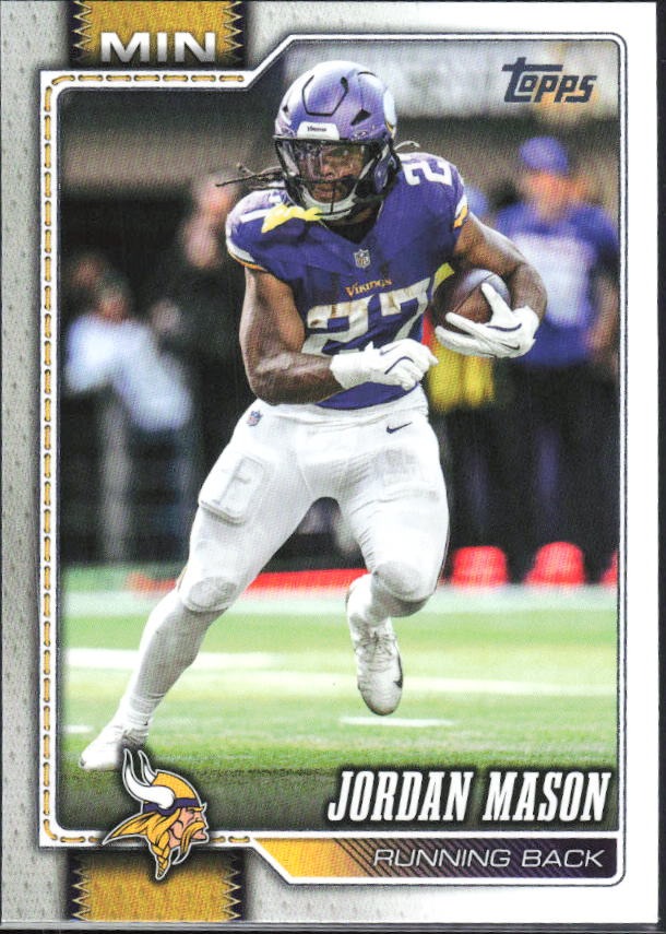 2026 Topps Flagship Football Jordan Mason #130 – framsida