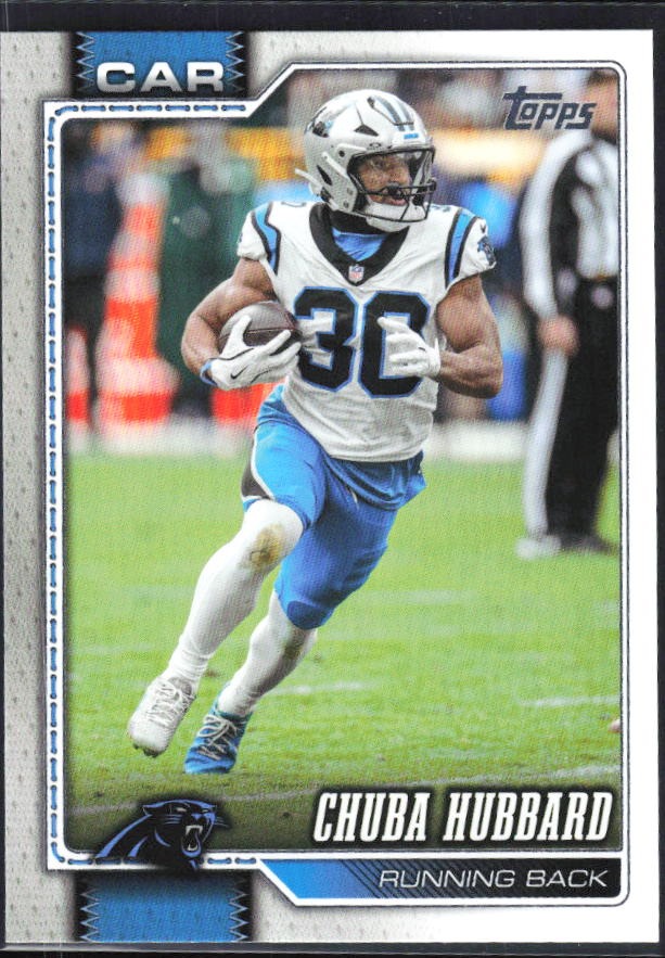 2026 Topps Flagship Football Chuba Hubbard #28 – framsida