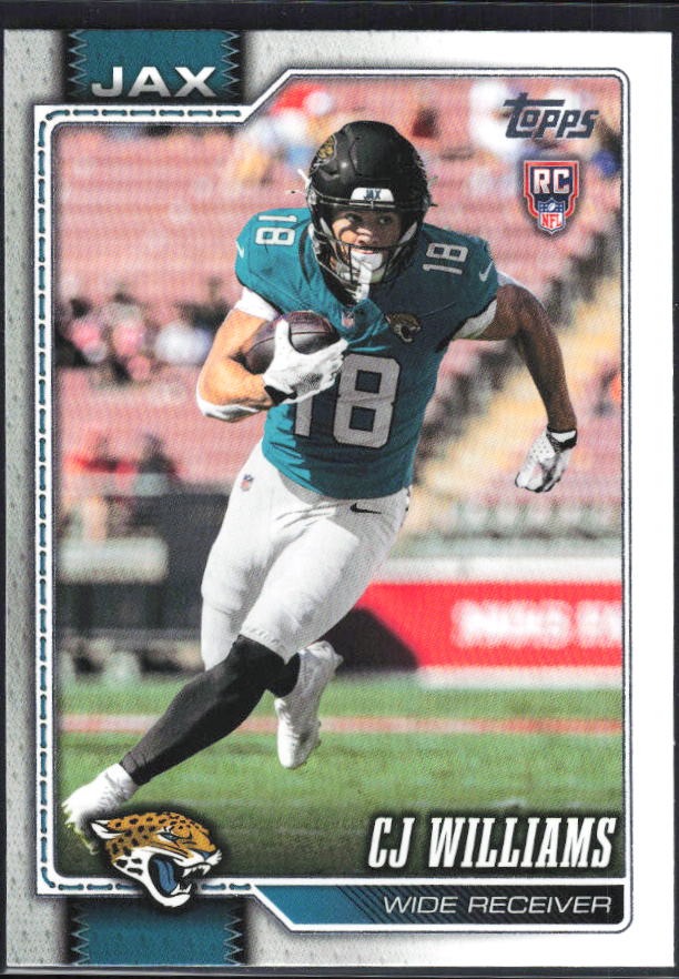 2026 Topps Flagship Football C.J. Williams RC #394 – framsida