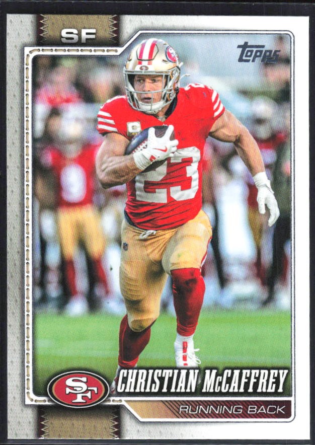 2026 Topps Flagship Football Christian McCaffrey #186 – framsida