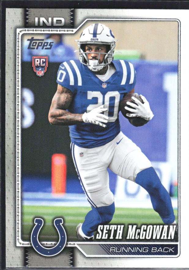 2026 Topps Flagship Football Seth McGowan RC #388 – framsida