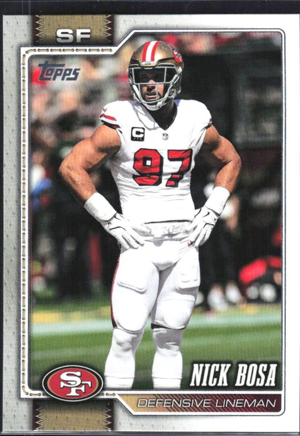 2026 Topps Flagship Football Nick Bosa #143 – framsida