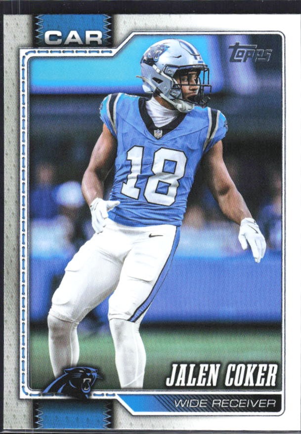 2026 Topps Flagship Football Jalen Coker #210 – framsida