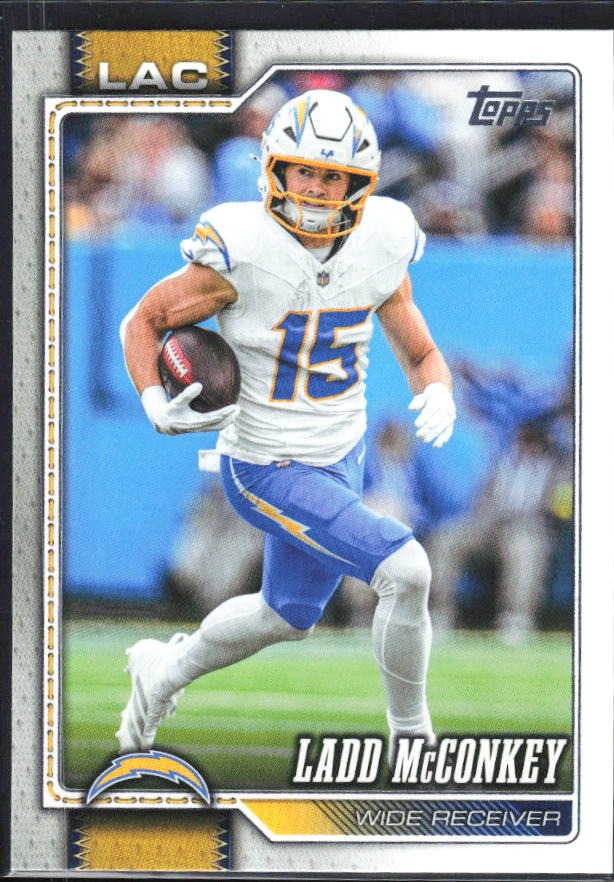 2026 Topps Flagship Football Ladd McConkey #104 – framsida