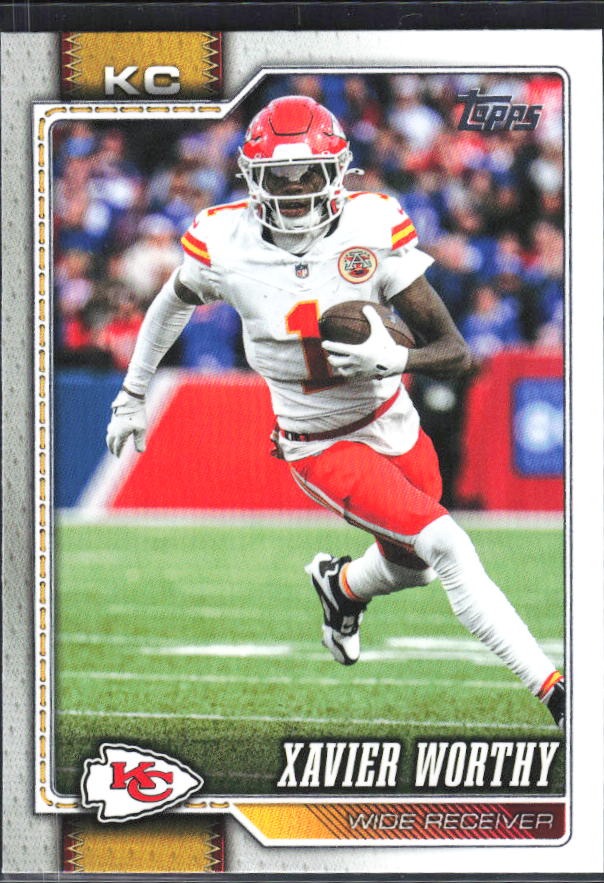 2026 Topps Flagship Football Xavier Worthy #96 – framsida