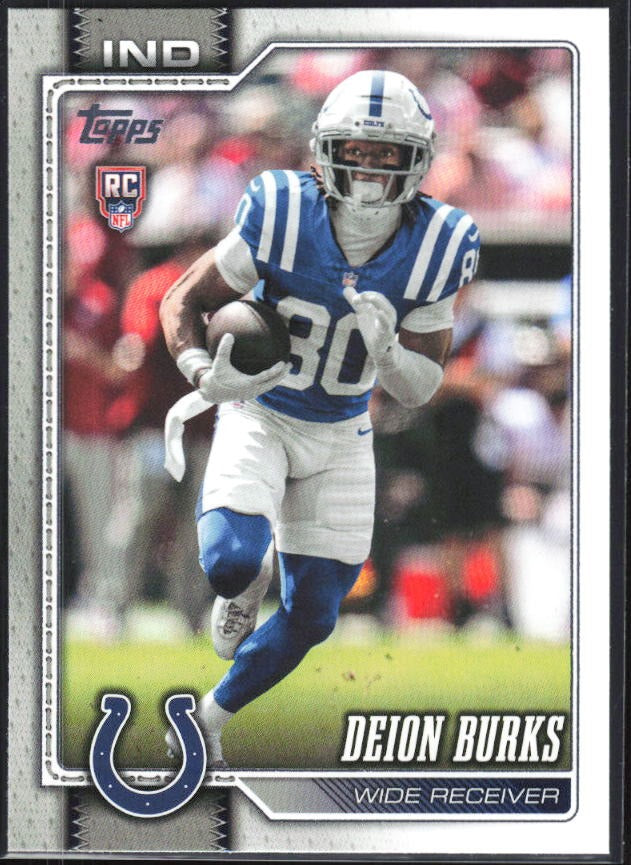 2026 Topps Flagship Football Deion Burks RC #333 – framsida