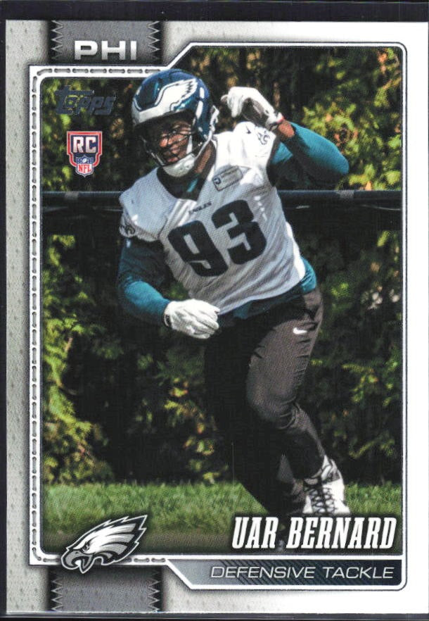 2026 Topps Flagship Football Uar Bernard RC #400 – framsida