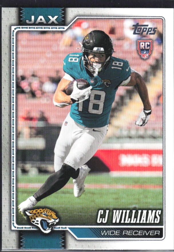 2026 Topps Flagship Football C.J. Williams RC #394 – framsida