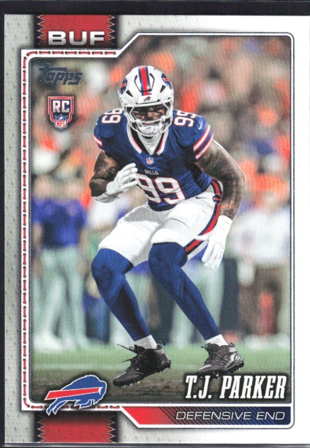 2026 Topps Flagship Football T.J. Parker RC #376 – framsida