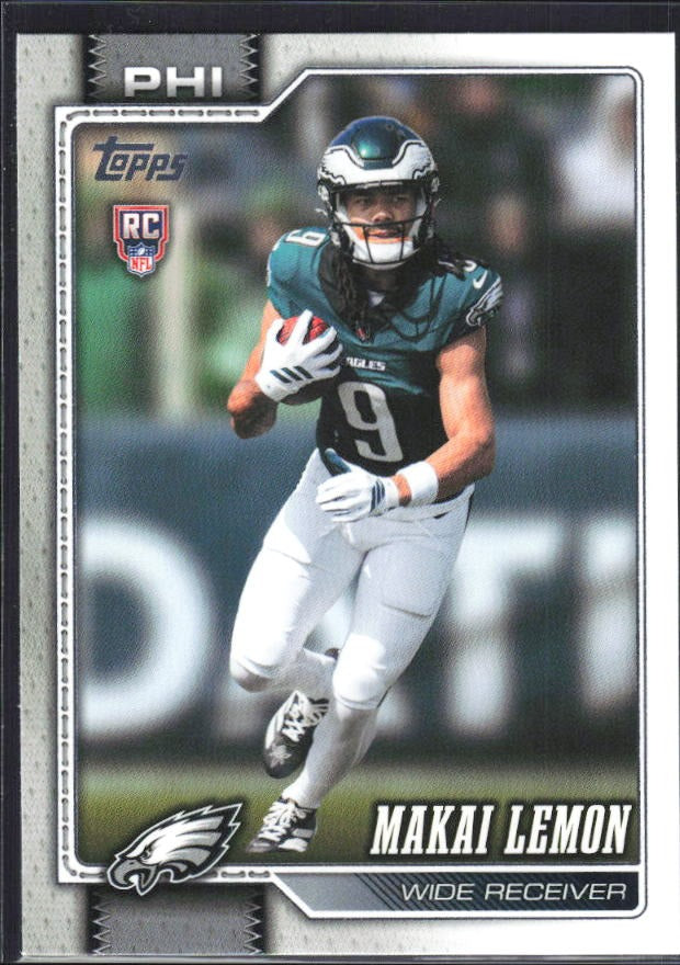 2026 Topps Flagship Football Makai Lemon RC #319 – framsida
