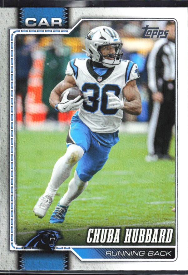 2026 Topps Flagship Football Chuba Hubbard #28 – framsida