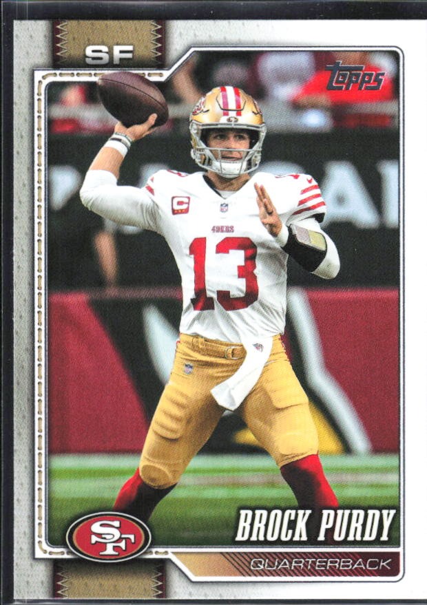 2026 Topps Flagship Football Brock Purdy #185 – framsida