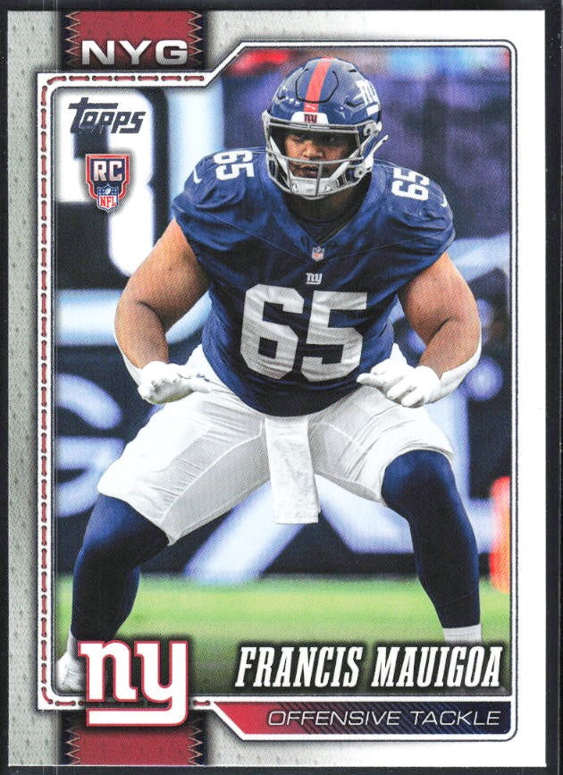 2026 Topps Flagship Football Francis Mauigoa RC #373 – framsida