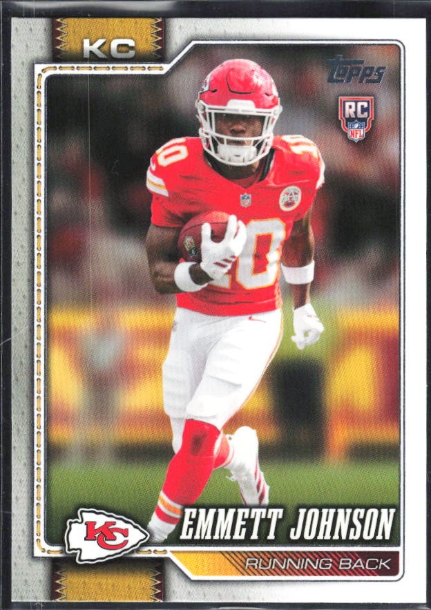 2026 Topps Flagship Football Emmett Johnson RC #313 – framsida