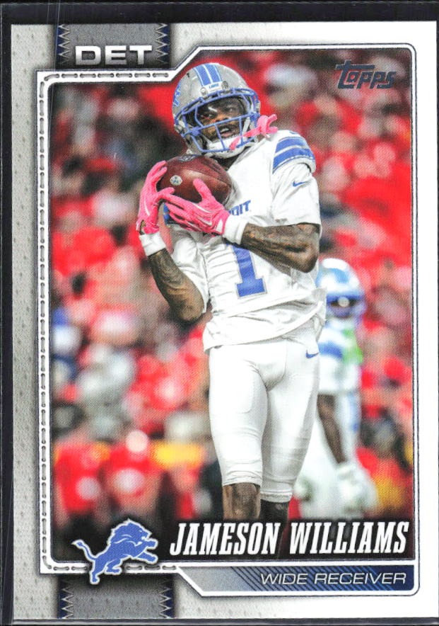 2026 Topps Flagship Football Jameson Williams #67 – framsida