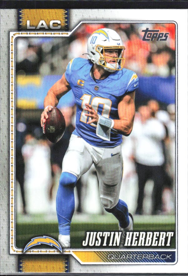 2026 Topps Flagship Football Justin Herbert #110 – framsida