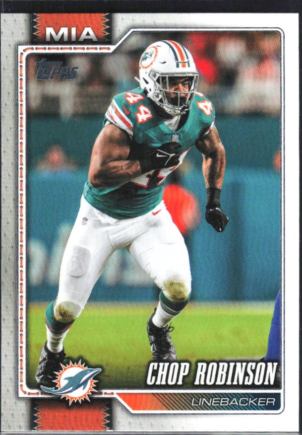 2026 Topps Flagship Football Chop Robinson #128 – framsida