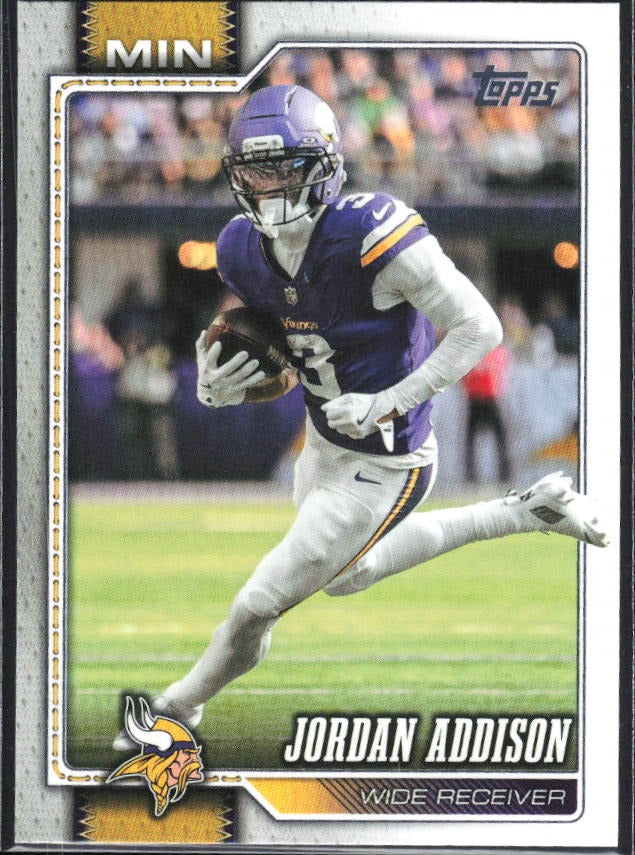 2026 Topps Flagship Football Jordan Addison #132 – framsida