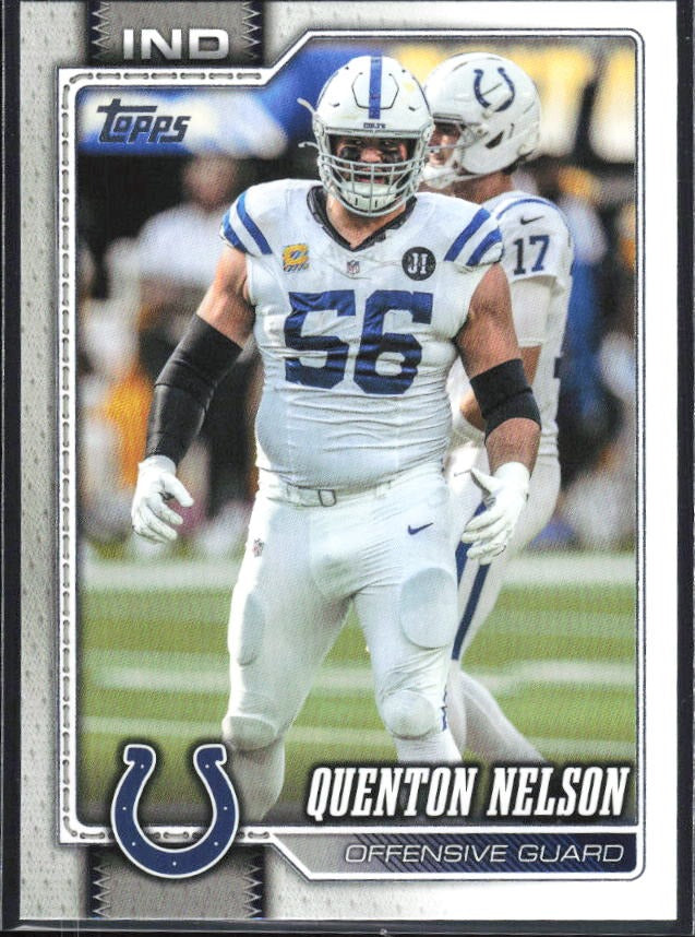 2026 Topps Flagship Football Quenton Nelson #84 – framsida