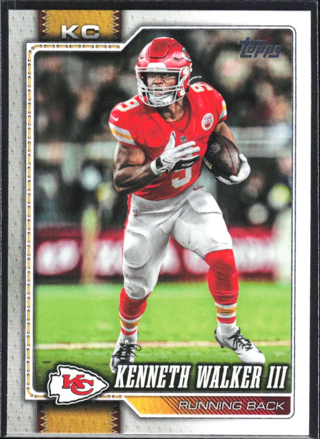 2026 Topps Flagship Football Kenneth Walker III #180 – framsida