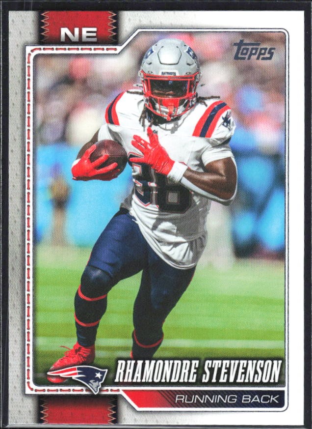 2026 Topps Flagship Football Rhamondre Stevenson #141 – framsida