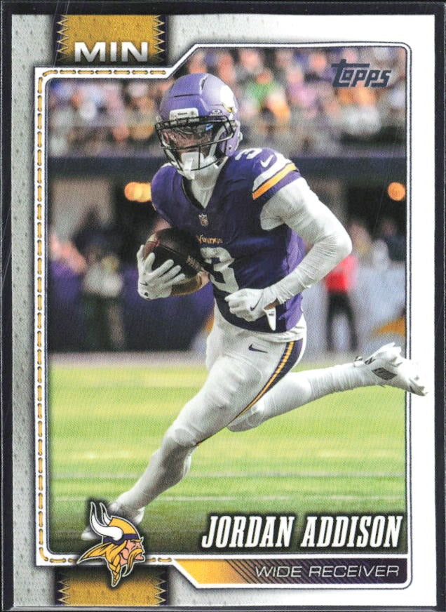 2026 Topps Flagship Football Jordan Addison #132 – framsida